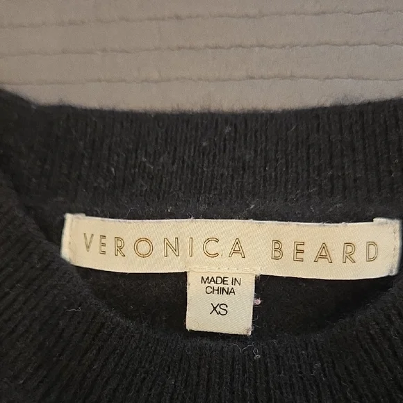 Veronica Beard Black Floral Long Sleeve Blouse - Picture 3 of 4